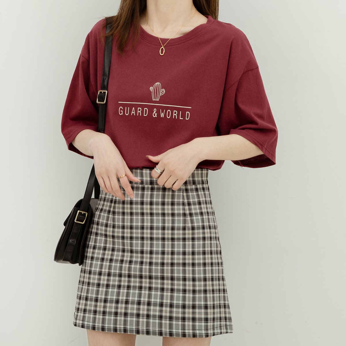 绿色守卫/百搭宽松字母短袖磨毛T恤女春夏季显瘦打底上衣