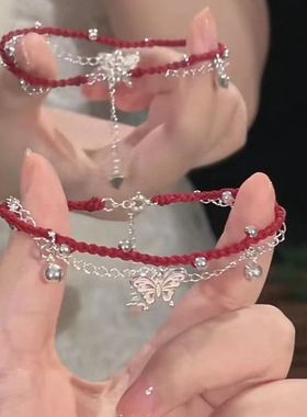 苗疆红绳铃铛手链本命年手饰