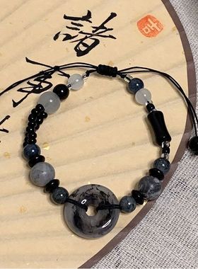 新中式平安扣手链小众设计高颜值纯手工编织手绳闺蜜生日礼物