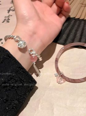 新中式古风流苏铃铛手镯女生轻奢小众精致手镯高级感流苏配饰