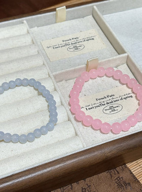 地摊琉璃手串素圈手链不重复手工