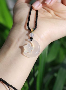 星月吊坠古风项链送女友