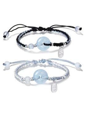 海蓝中式平安编绳手链情侣款