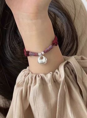 平安小胖福袋本命年红绳手链手绳情侣男女生礼物心百搭简约调节