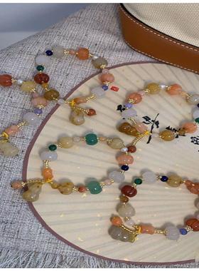 新款南瓜串珠手链女轻奢复古