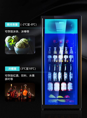 荣事达冰吧家用冷藏柜小型办公室冰箱客厅酒店茶叶饮料红酒保鲜柜