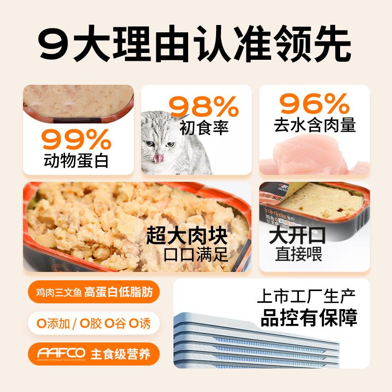 领先猫罐头全价生骨肉猫主食罐宠物营养猫咪零食猫粮补水幼猫湿粮 - 图2