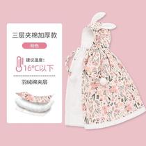 Bharabara Korean family baby cloak autumn and winter out for long wind windbreak thickened winter even cap small children