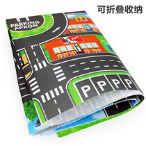 City Traffic Simulation Scenarios Map Road Parking Lot Game Crawling Mat Costume house Wine Traffic Light Signpost Toy