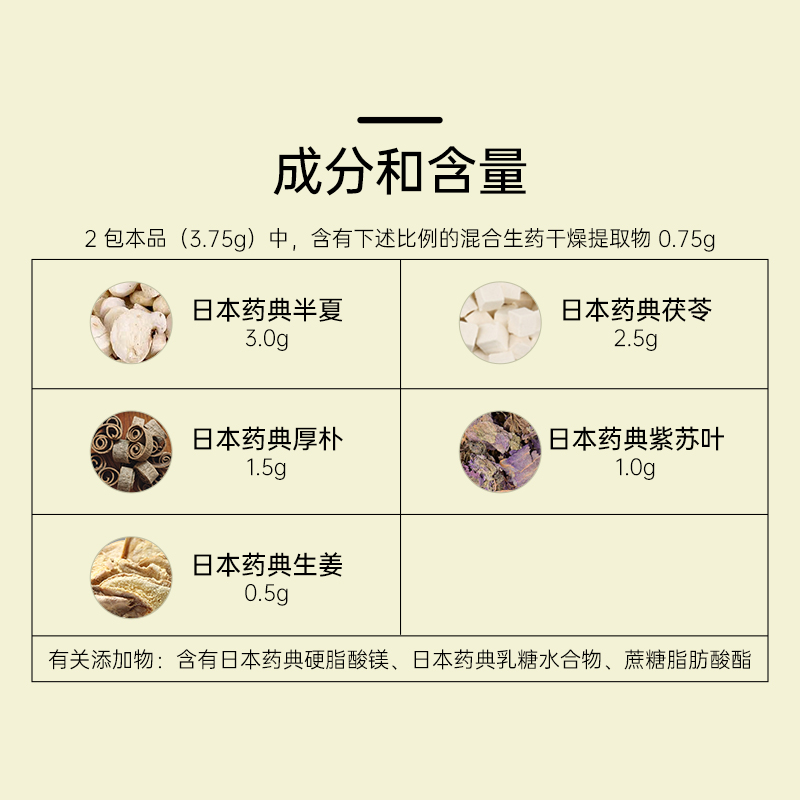日本津村汉方半夏厚朴汤颗粒梅核气神经性胃炎咽喉不适止咳中成药