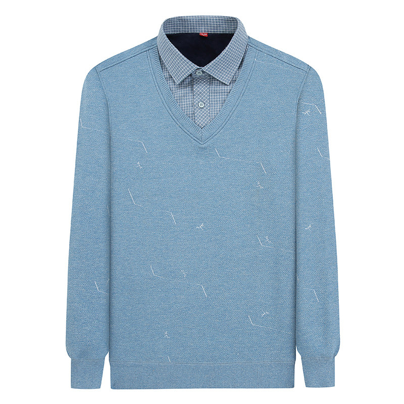 保罗长袖针织衫青年加绒加厚衬衣 保罗奢悍衬衫