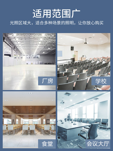 公牛大功率led灯泡工厂车间照明大瓦数e27螺口超亮节能柱形电灯泡 - 图2