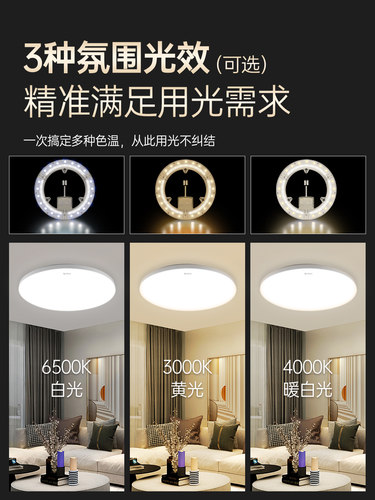 公牛吸顶灯led灯芯替换模组磁吸圆形灯盘厨房间灯贴改造家用灯板 - 图1