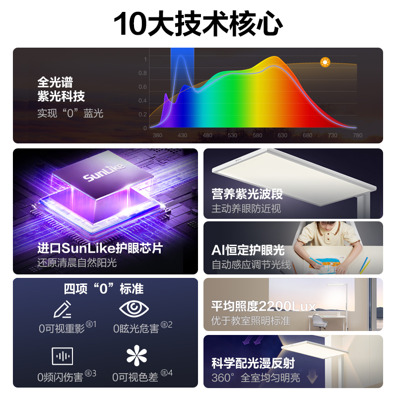 公牛小晴空全光谱护眼落地灯客厅卧室儿童书桌学习立式台灯大路灯