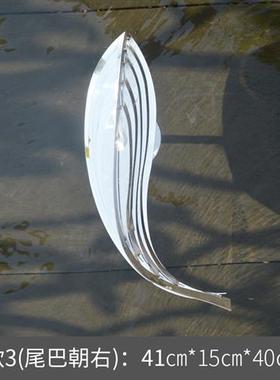 户外不锈钢鱼雕塑金属艺术墙面水池景观售楼处装饰品抽象鱼群摆件