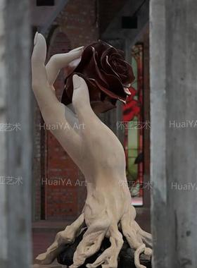 不锈钢镜面椭圆形水滴鹅卵石雕塑室内售楼处酒店会所水池装饰摆件