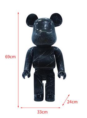 可爱暴力熊公仔玻璃钢摆件客厅电视柜室内装饰网红动物熊落地摆件