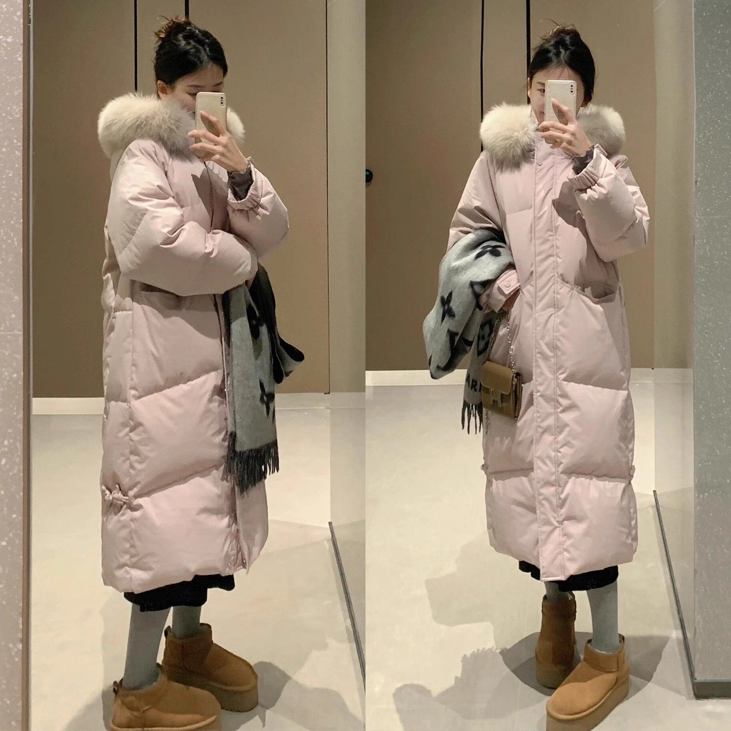 棉衣女2025年新款冬季大毛领中长款棉服加厚高级感棉袄女过膝外套,淘宝优惠券,粉丝福利购,淘宝优惠卷