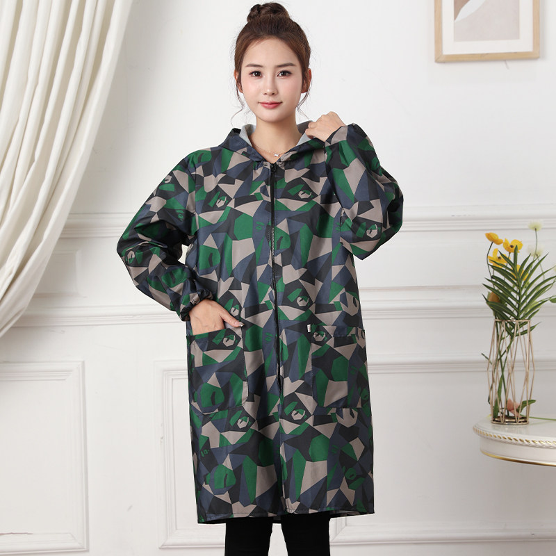 时尚罩衣大人防水女上衣工作服家用厨房防油围裙长袖外套薄款春夏,淘宝优惠券,粉丝福利购,淘宝优惠卷