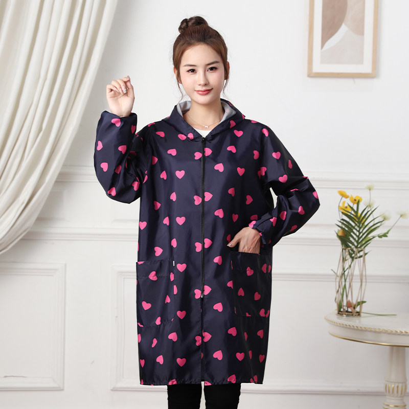 时尚罩衣大人防水女上衣工作服家用厨房防油围裙长袖外套薄款春夏,淘宝优惠券,粉丝福利购,淘宝优惠卷