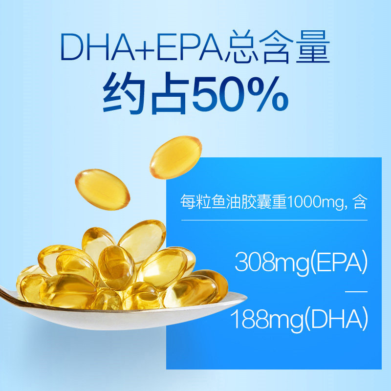 万宁美国原装深海鱼油中老年软胶囊 万宁医药海外鱼油/深海鱼油