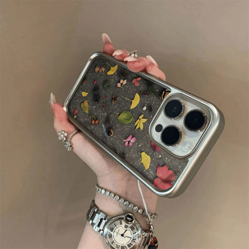 适用苹果16新款手机壳iphone16promax秋冬小羊皮质15plus小众高级感14pm硅胶软壳13冬天女12轻奢防摔保护套石 - 图0