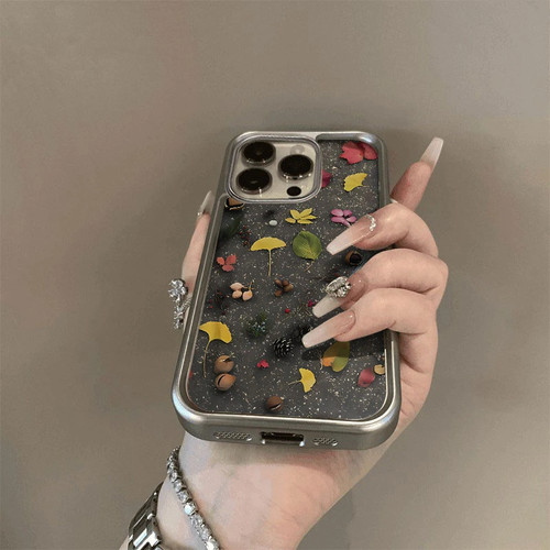 适用苹果16新款手机壳iphone16promax秋冬小羊皮质15plus小众高级感14pm硅胶软壳13冬天女12轻奢防摔保护套石 - 图2