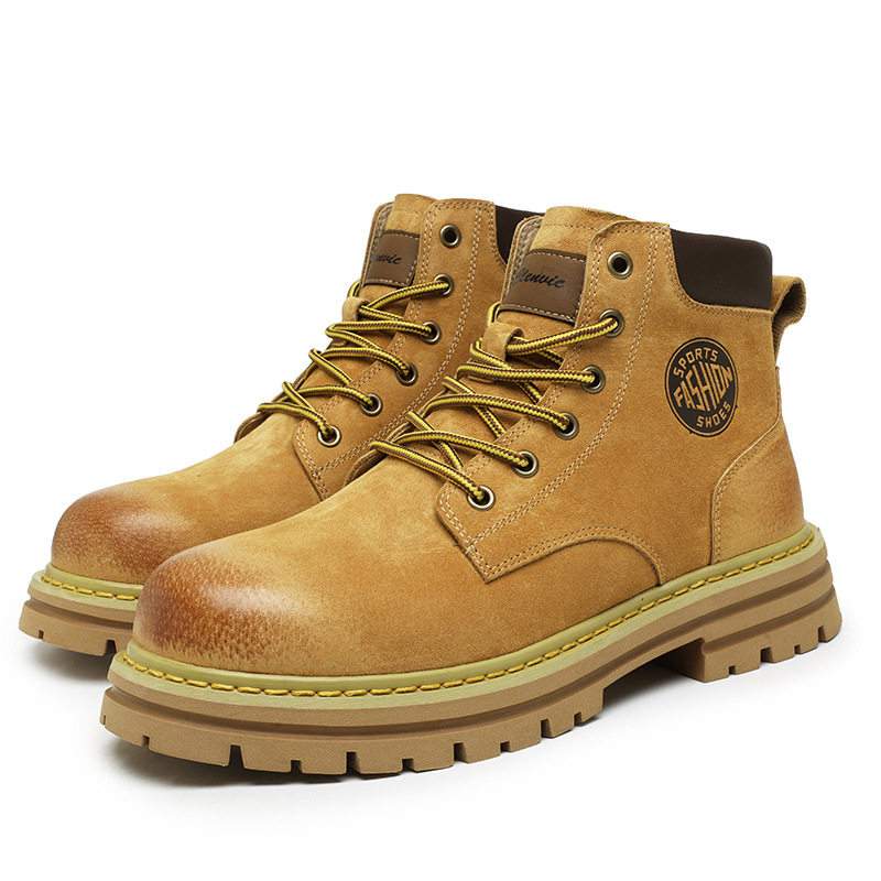 特大码男鞋大黄靴2025秋季英伦风高帮情侣靴子沙漠工装机车机车靴,淘宝优惠券,粉丝福利购,淘宝优惠卷