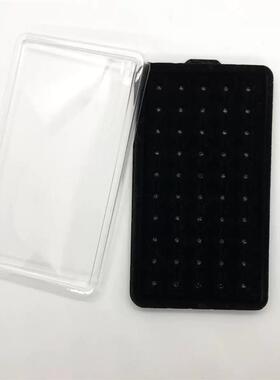 宝石收纳盒塑料带盖子彩色宝石盒子黑色珠宝裸石收纳盒子钻石盒子