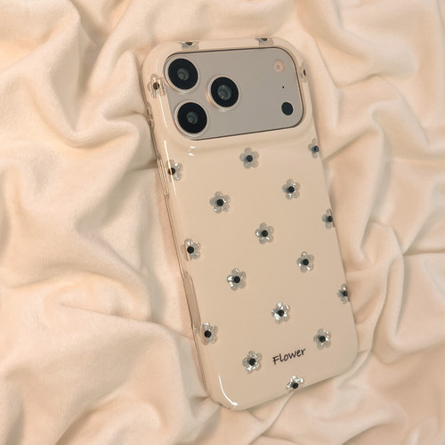 北比 韩系温柔鎏金银色花朵适用苹果18promax手机壳iphone16pro新款14女17pro高级感15pro全包双层防摔手机套 - 图2