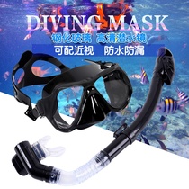 Swimming with Divine Instrumental Diving Glasses with Suction Adult Mirror Equipment Suit Snorkeling Dibao Waterproof All Dry Half Dry