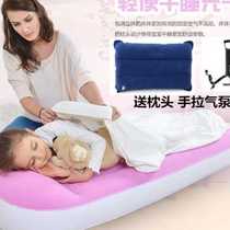 Thickened childrens fruit color flocking inflatable bed cushion single lunchtime home mattress comfort non-slip inflatable bed o