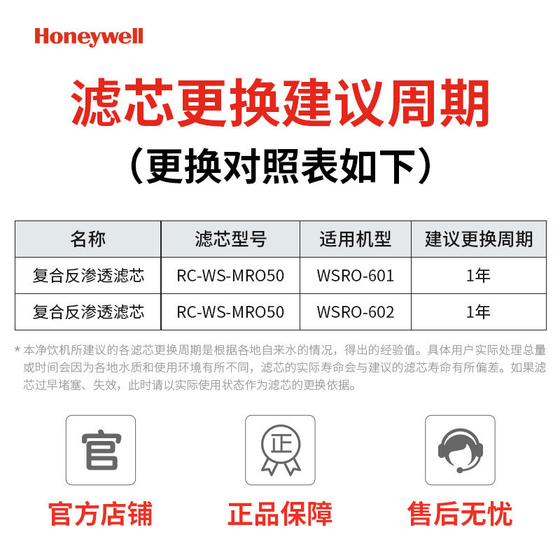 霍尼韦尔台式净饮机原装正品净水器 霍尼韦尔全屋净水净水/饮水机配件耗材