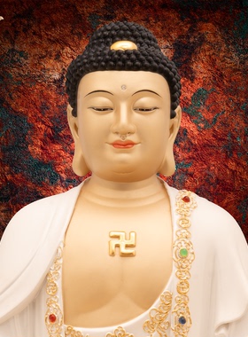释迦摩尼神像三宝佛像如来佛祖阿弥陀佛药师佛娑婆三圣东来紫铜像
