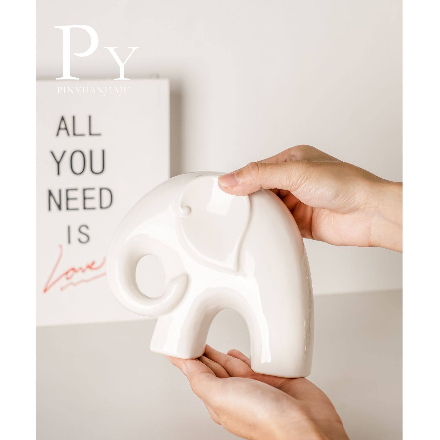 北欧高档摆件招财象轻奢高档家居酒柜装饰品客厅现代办公室礼物,淘宝优惠券,粉丝福利购,淘宝优惠卷