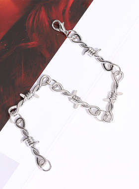 crivla荆棘手链欧美链条嘻哈时尚