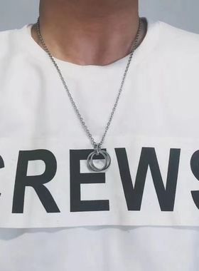 crivla钛钢ins潮风网红毛衣链