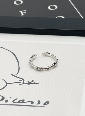 CRIVLA克克鸢尾开口戒指男女嘻哈ins开口小众设计高级感配饰指环