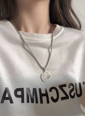 CRIVLA维纳斯美式复古hiphop项链男女生士潮小众设计感吊坠配饰链