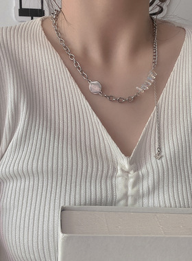 crivla炫彩亚克力拼接女ins项链