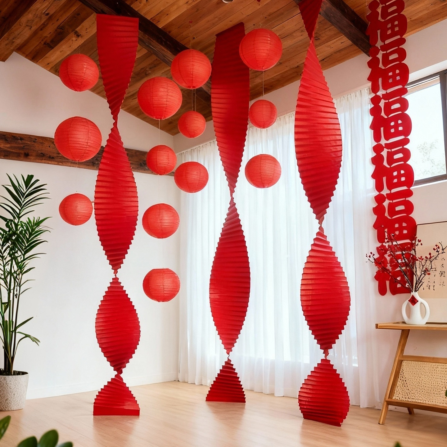 2026马年新年装饰品场景布置酒店大堂商场春节红包发财树摆件堆头,淘宝优惠券,粉丝福利购,淘宝优惠卷