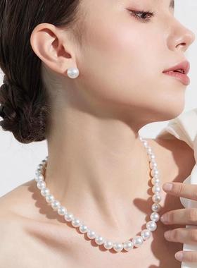 明星博主同款极光贝珠珍珠项链