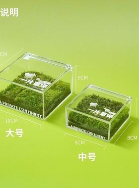 我的牛马小草坪摆件适合打工人养的迷你解压微景观办公室工位装饰