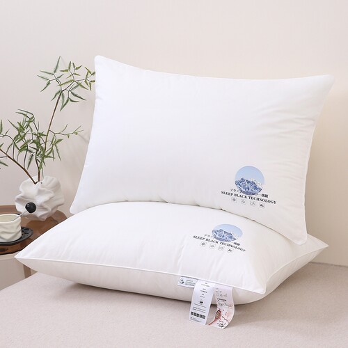 全新升级全棉枕芯护颈椎枕头助睡眠酒店专用纯棉高枕一对舒适家用 - 图1