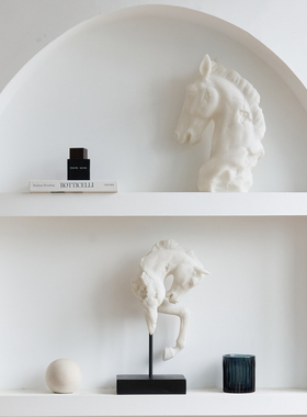 福运吉祥骏马雅典白马头艺术雕塑