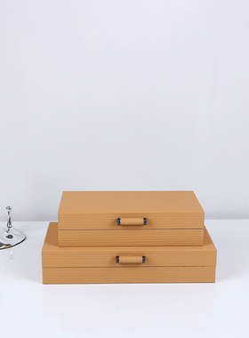 简约现代样板房间卧室梳妆台珠宝首饰盒子衣帽间收纳盒装饰品摆件