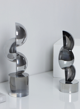 桌面摆件客厅装饰品几何半圆形