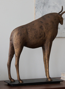 高档艺术雕塑金属牛马装饰摆件