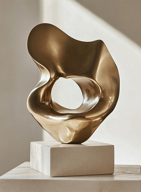 人物头像金色复古艺术雕塑装饰品