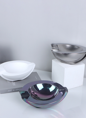 现代简约客厅七彩色釉陶瓷水果盘